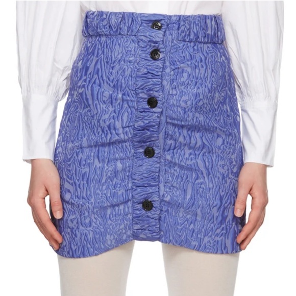 Ganni Asymmetrical Jacquard Mini Skirt NWOT - Picture 1 of 5